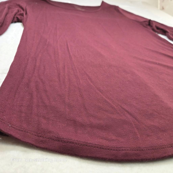 Women's APT.9 Maroon Short Sleeve Tee L - Picture 2 of 6